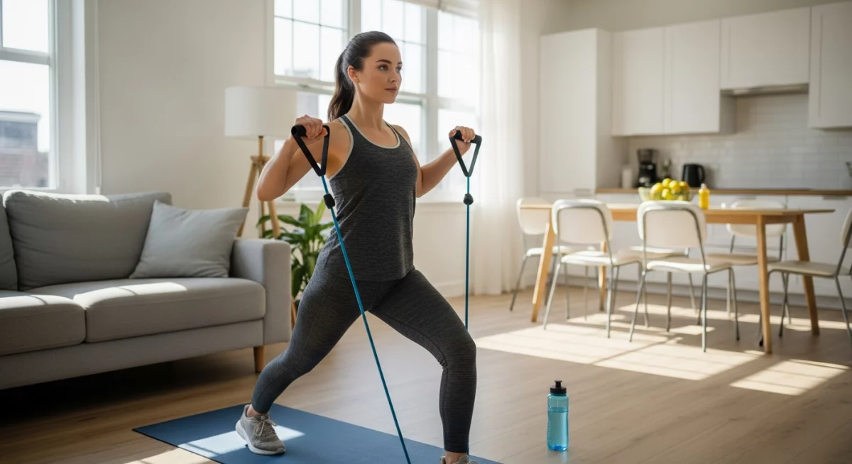 Exercices avec bandes de résistance à domicile